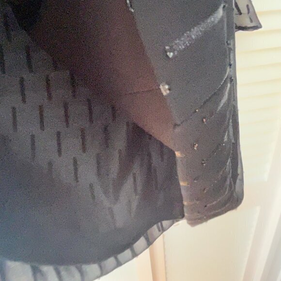 Banana Republic Shimmer Black Long Sleeve Shift dress 2 - Picture 12 of 13